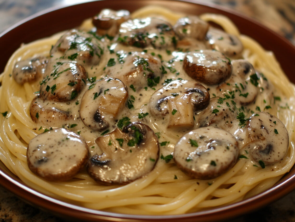 Dairy-free Mushroom Alfredo